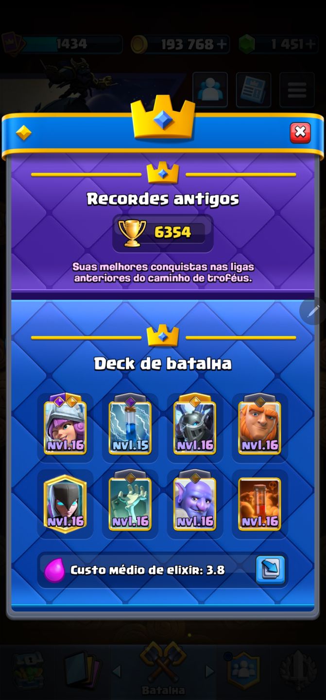 CONTA CLASH ROYALE | 12.2K TROFÉUS (ARENA 29) | 122/122 CARTAS (100%) | NÍVEL 16