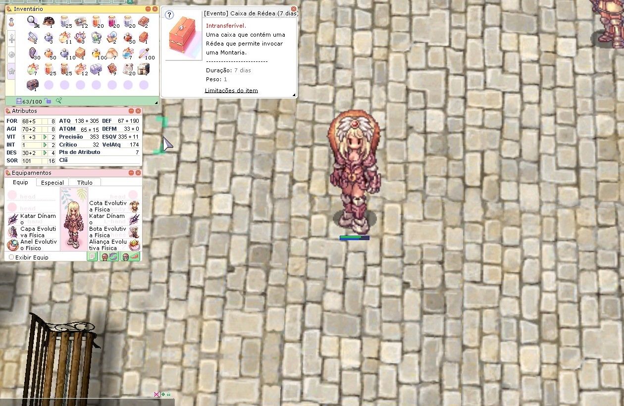 Conta Sicário / Sinix / Assasino LV 103 RAGNAROK LATAM C/ CX EVOLUTIVA + CONSUMÍ