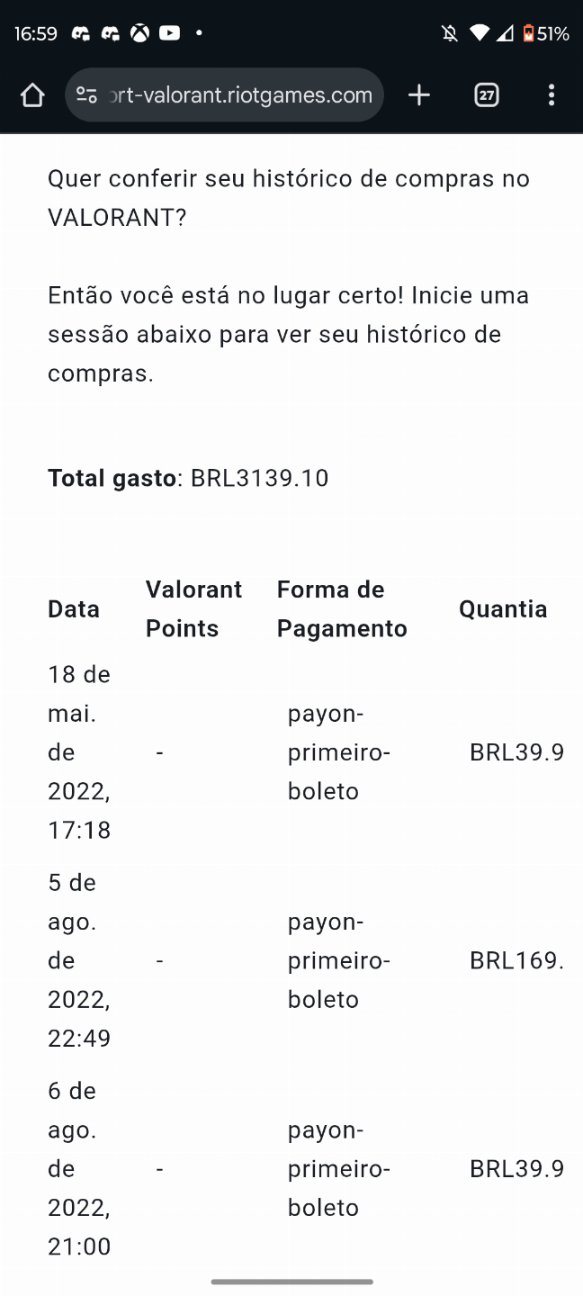 CONTA DE VALORANT 3.1K GASTOS CHAMPIONS 22