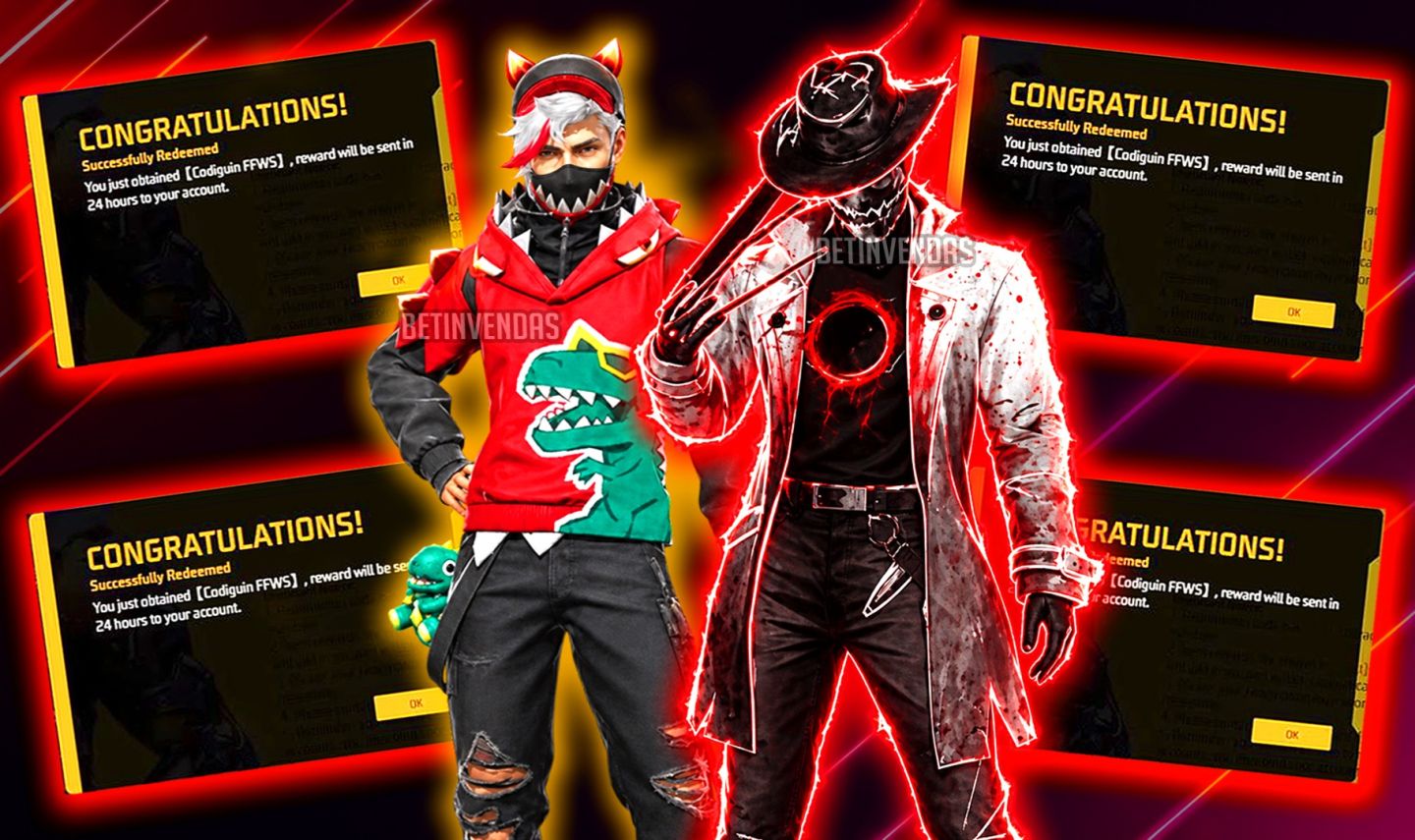 [PROMOÇÃO] CÓDIGOS RAROS FF - TERROR NOTURNO DINO FOGO CODIGUIN BARATO FREE FIRE