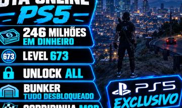 GTA Online PS5 | Unlock All | 246 Milhões | Level 673 | Personagem Feminino
