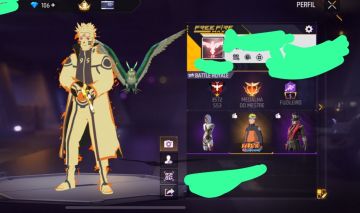 Conta Free Fire à Venda Naruto 3 transformações Prime 3