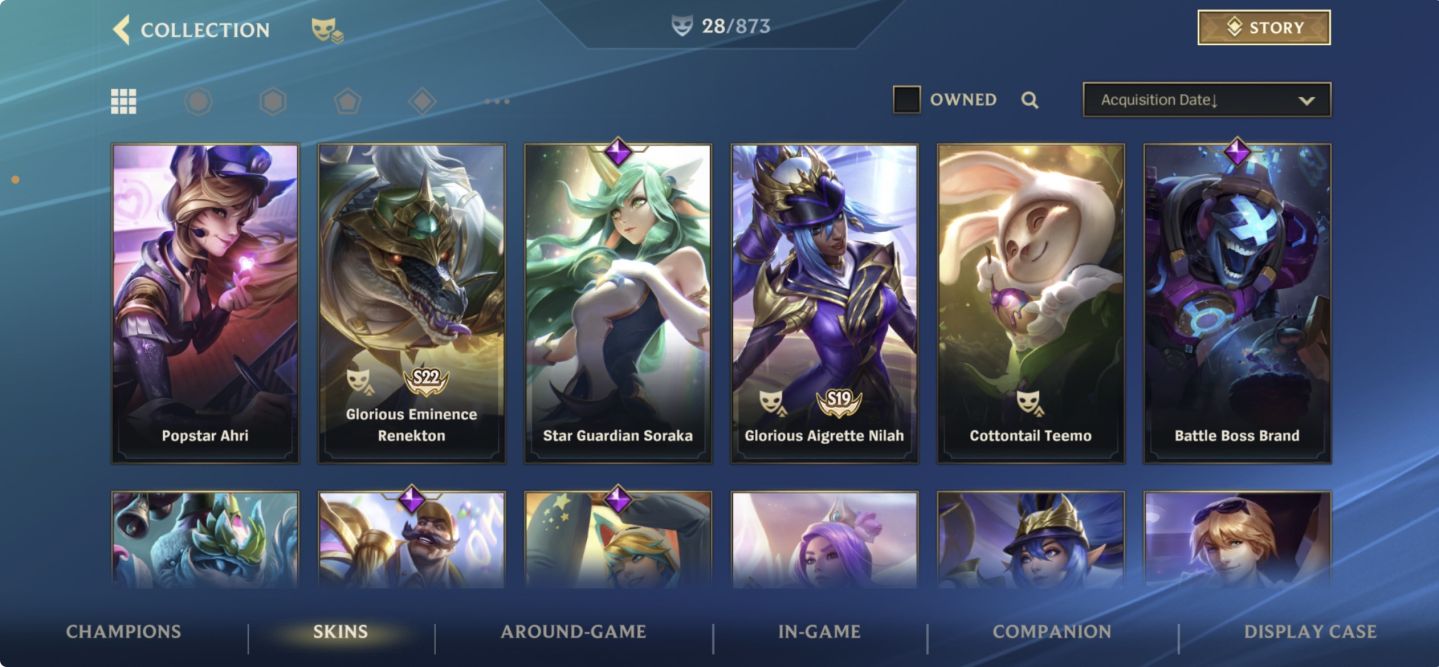 ANÚNCIO DE CONTA EXCLUSIVA WILD RIFT (28 SKINS)