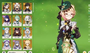 Emilie, nahida, baizuh, zhongli, raiden, Neuvillett, mualani, itto, hu tao e +