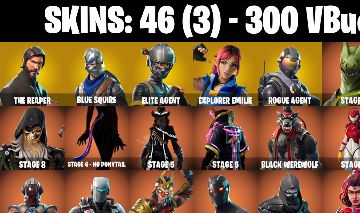 CONTA FORTNITE com The Reaper | Blue Squire | Elite Agent e 46 SKINS