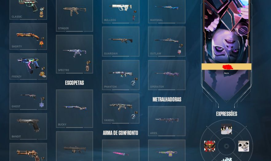 Conta valorant com mais de 450 reais gastos