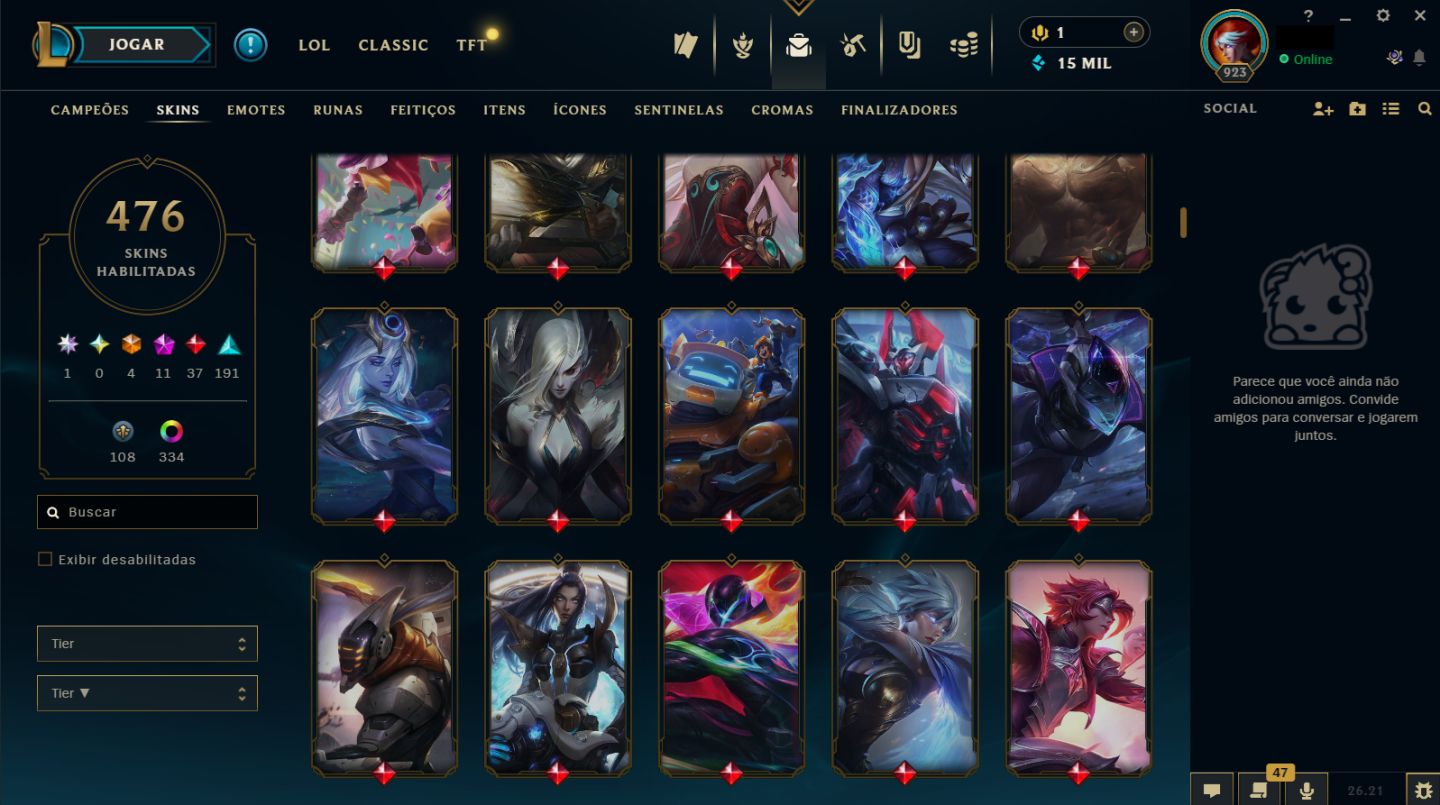 CONTA LEAGUE OF LEGENDS (MONO RIVEN / HIGH ELO / SKINS RARAS)