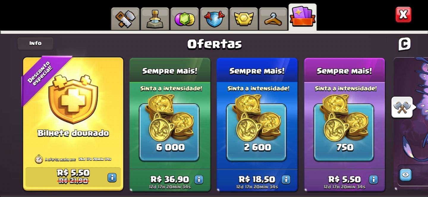 Conta de Clash of Clans CV10 bem upado! (Tempo limitado)