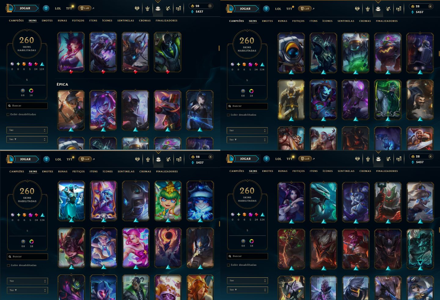 6 SKINS ULTIMATE | NIVEL 309 | GOLD III | 6 SKINS ULTIMATE | 260 SKINS NO TOTAL