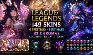 CONTA LOL BR |149 SKINS |4 PRESTÍGIO |ULTIMATE |15 LENDÁRIAS |83 CHROMAS|HONRA 5