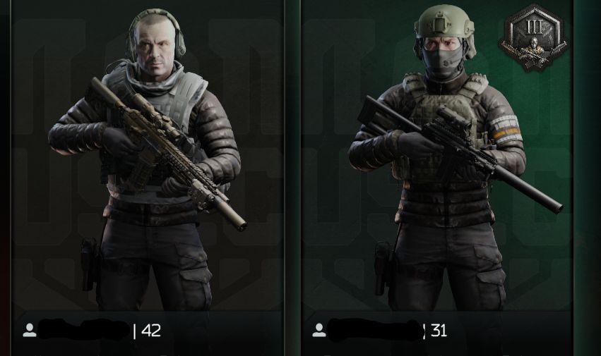 Conta Tarkov + Tarkov Arena, PvP zone: level 42, PvP season: level 31