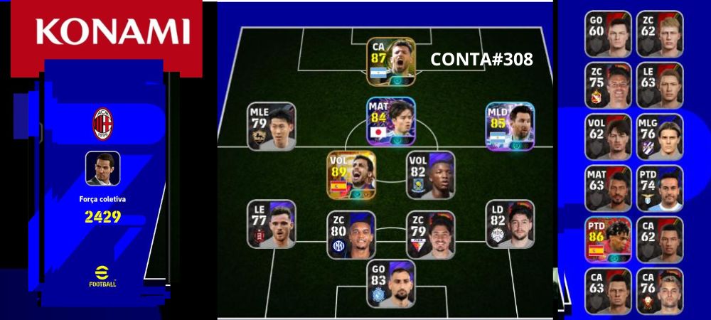 Contas Exclusivas de Efootball Mobile - Bigtimes, Épicos e Showtimes Incríveis