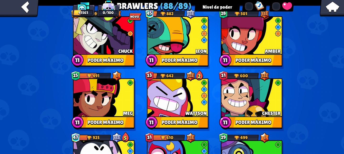 CONTA BRAWL STARS 101/105 BRAWLS