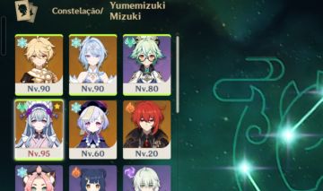 Mizuki c6 nível 95 + OdetteR1 e Qiqi