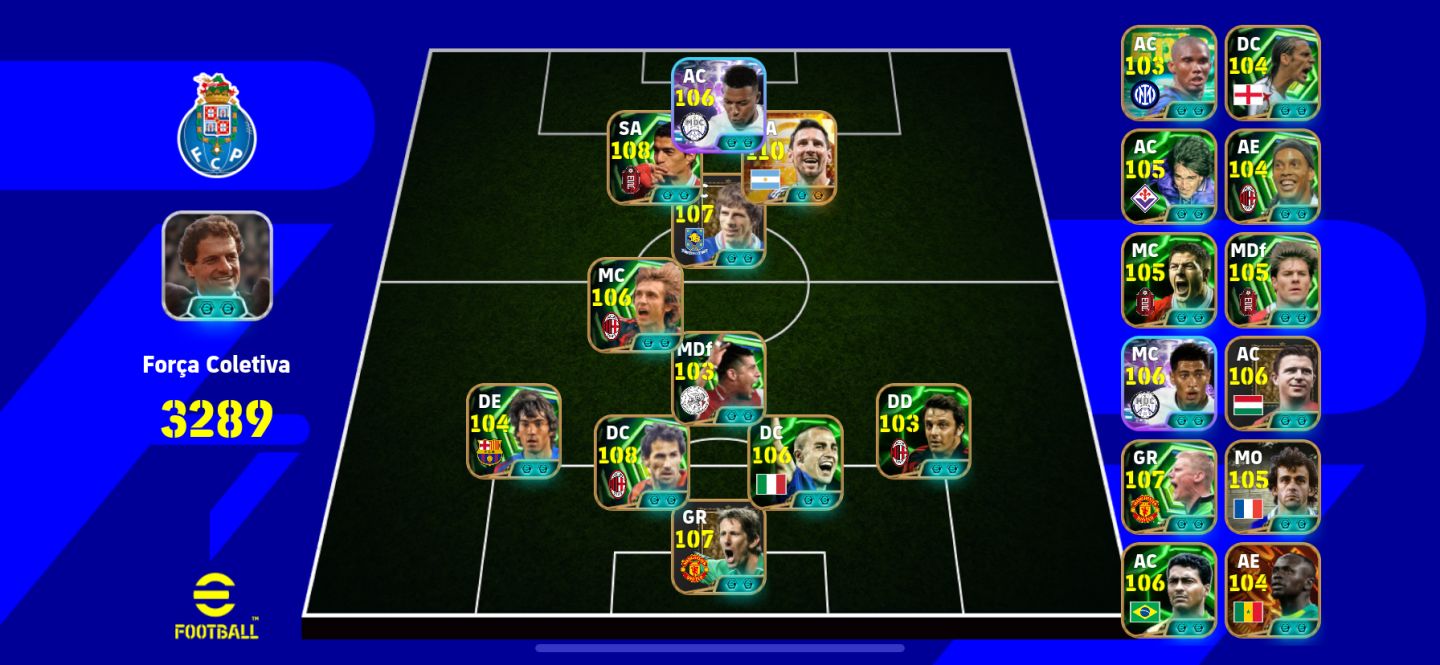 CONTA FULL! ROMÁRIO 106 + ZOLA BLITZ + MESSI 110 + VAN DER SAR + MBAPPE 106 E++!