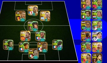 Conta Efootball com vários big time da copa