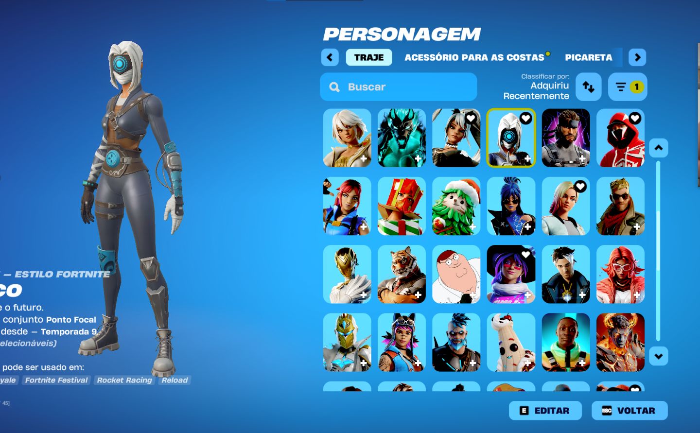 CONTA FORTNITE MEDIANA 950 VBUCKS TRYHARD PREÇO NEGOCIAVEL!