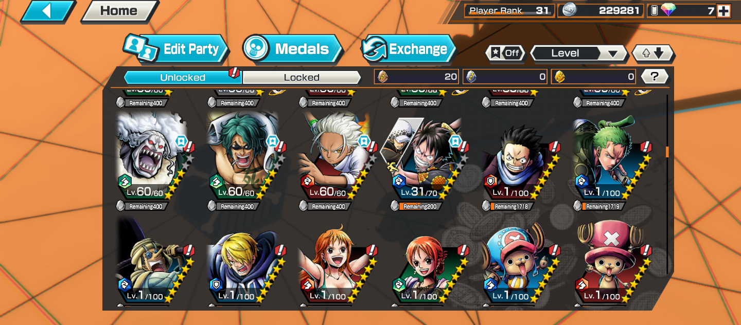 CONTA ONE PIECE BOUNTY RUSH