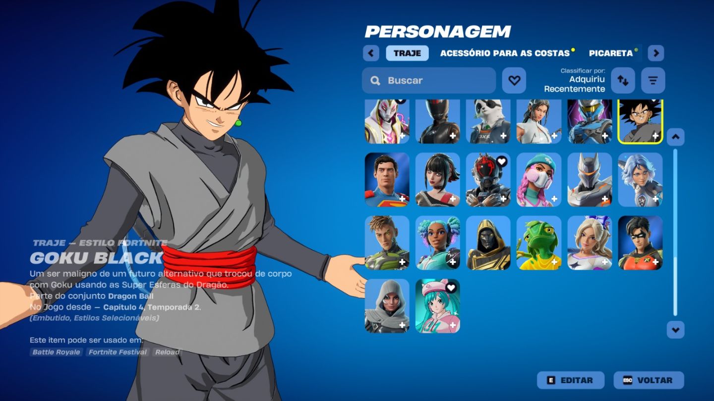 CONTA DE FORTNITE COM 66 SKINS | Goku Black | PROMOÇÃO!