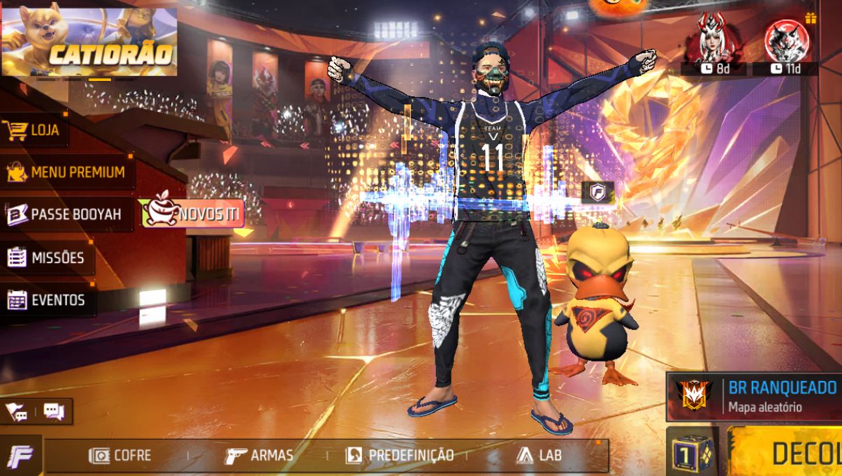 CONTA FREE FIRE 2 ANGELICAIS+DUNK MASTER+INCUBADORA+JUJUTSU+NARUTO+BLUE LOCK