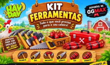 HAY DAY - KIT DE FERRAMENTAS - PICARETAS/ PAS/ SERROTES/ MACHADOS