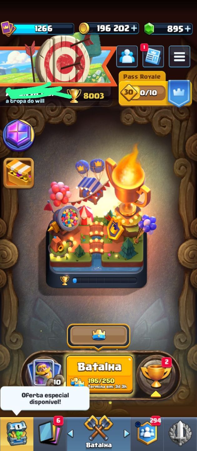 CONTA DE CLASH ROAYLE COM ÓTIMAS CARTAS E 8003 TROFÉUS