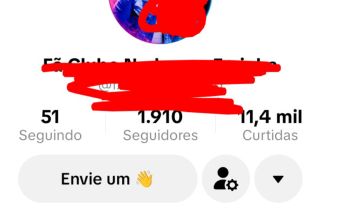 Conta do tik Tok com 1910 seguidores