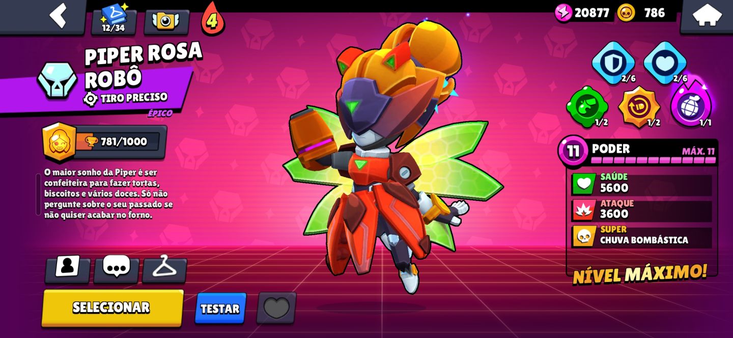 CONTA DE BRAWL STARS 30K 83/103 COM SKINS RARAS