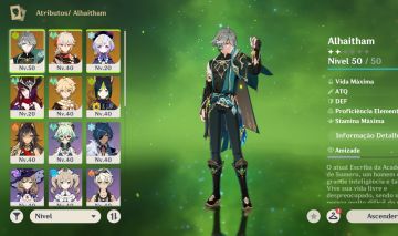 CONTA GENSHIN IMPACT NIVEL 45 COM VARIOS ITENS E PERSONAGENS