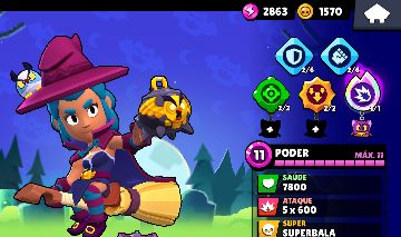 Conta brawl com shelly feiticeira