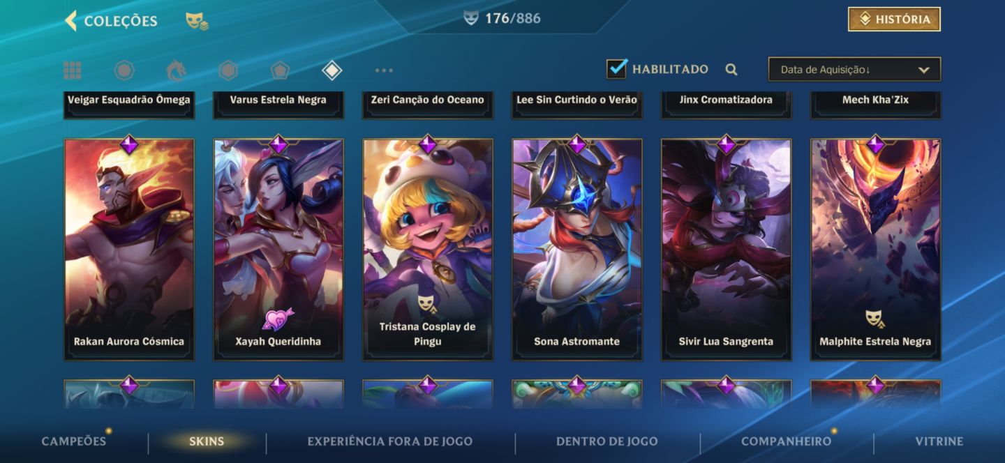 Conta 176 skins