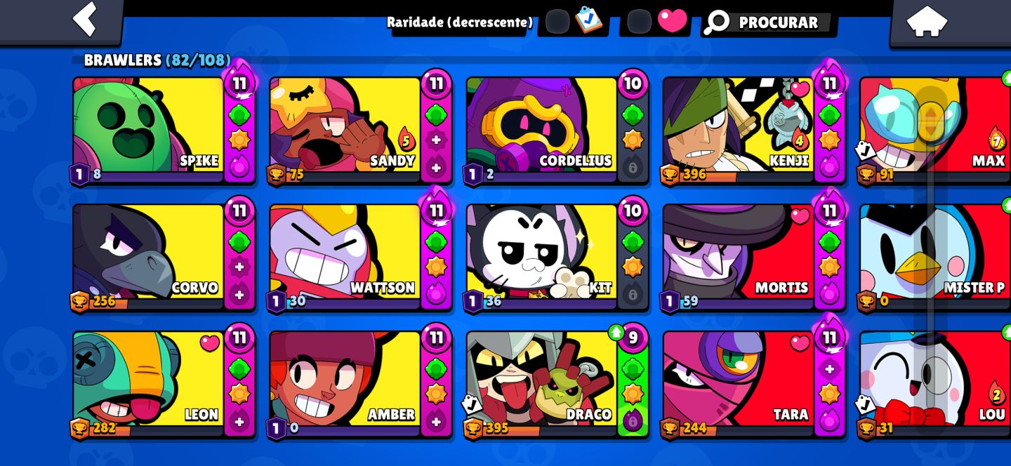 Conta de Braw stars, com skins raras e 32K de trofeus