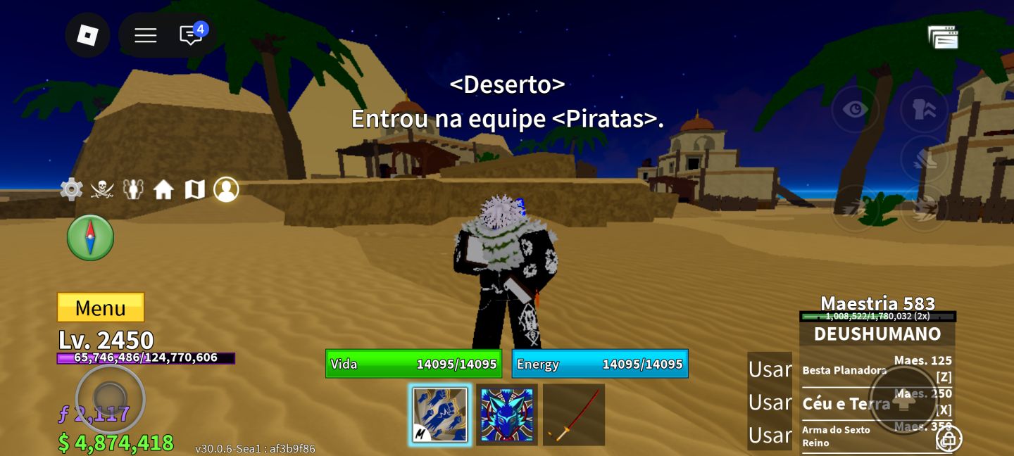 Conta blox fruits com kitsune perm