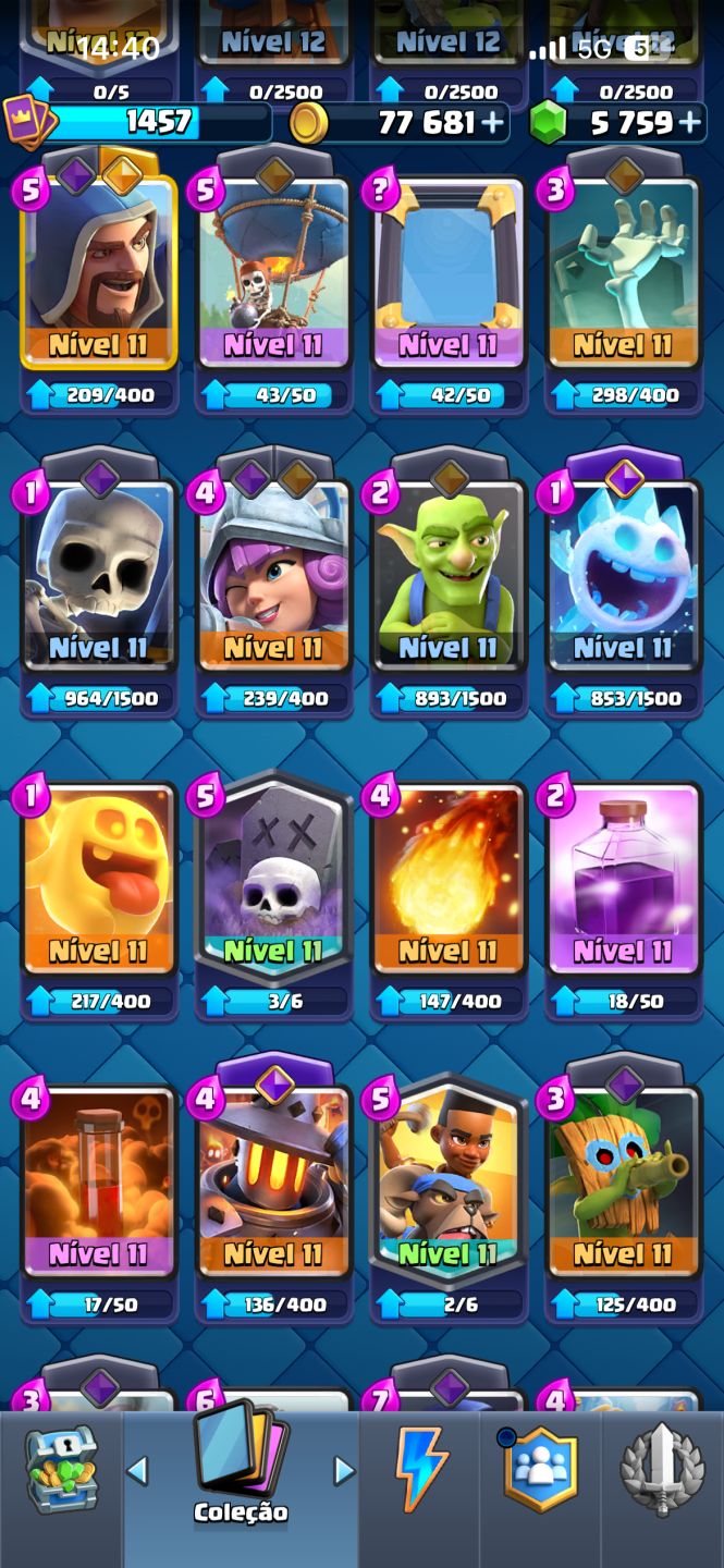 CONTA DE CLASH ROYALE COM EMBLEMA DE 10 ANOS+10K DE TROFÉU+9CARTA EVO+5K DE GEMA