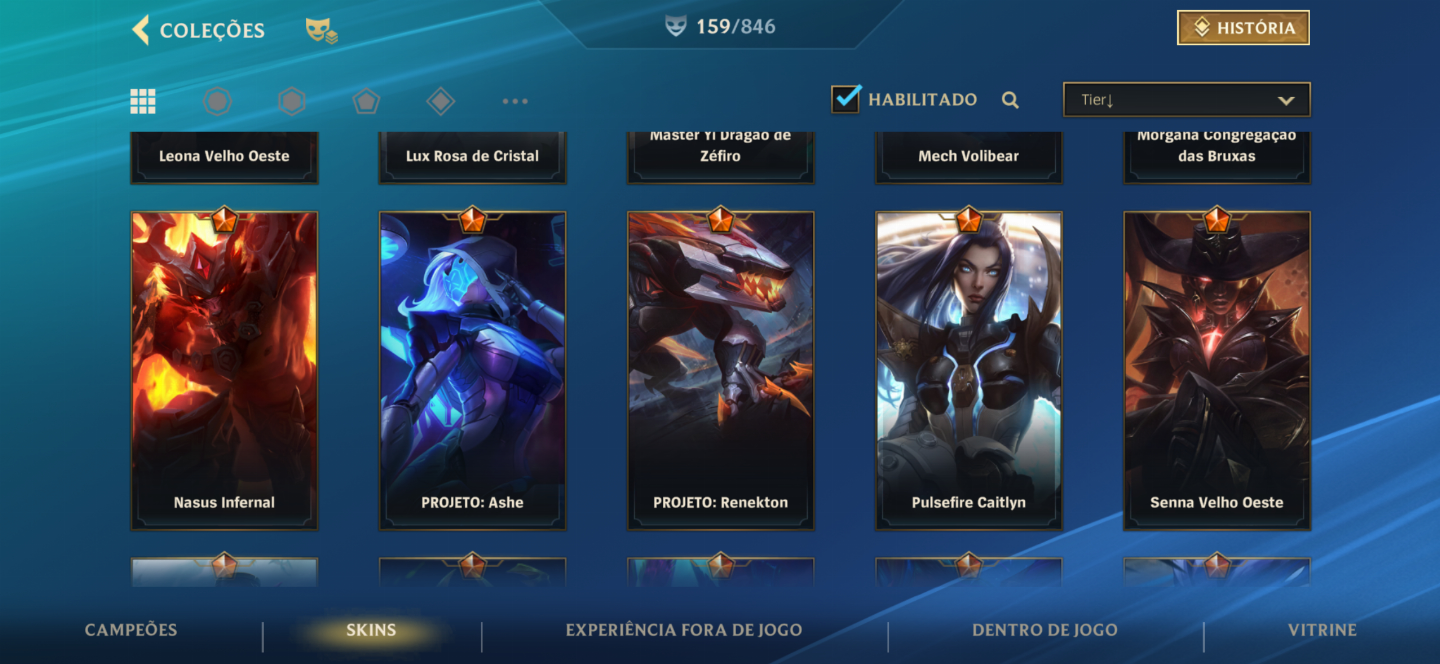 CONTA WILD RIFT CHALLANGER COM SKIN JINX NOVA