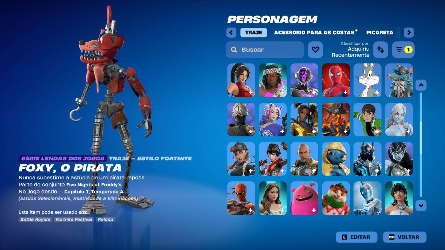 Conta de Fortnite, full acesso