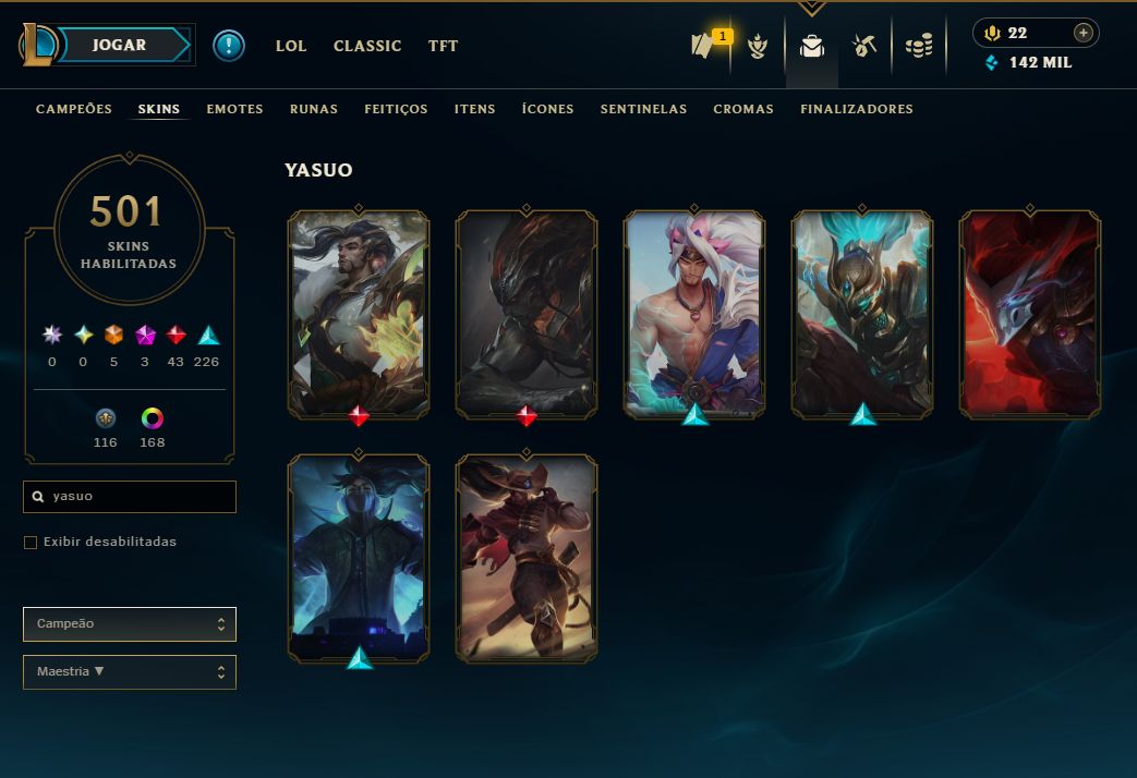 Conta de lol RARA nvl945 com 507 skins FULL ACESSO (SKIN RIVEN 2012)