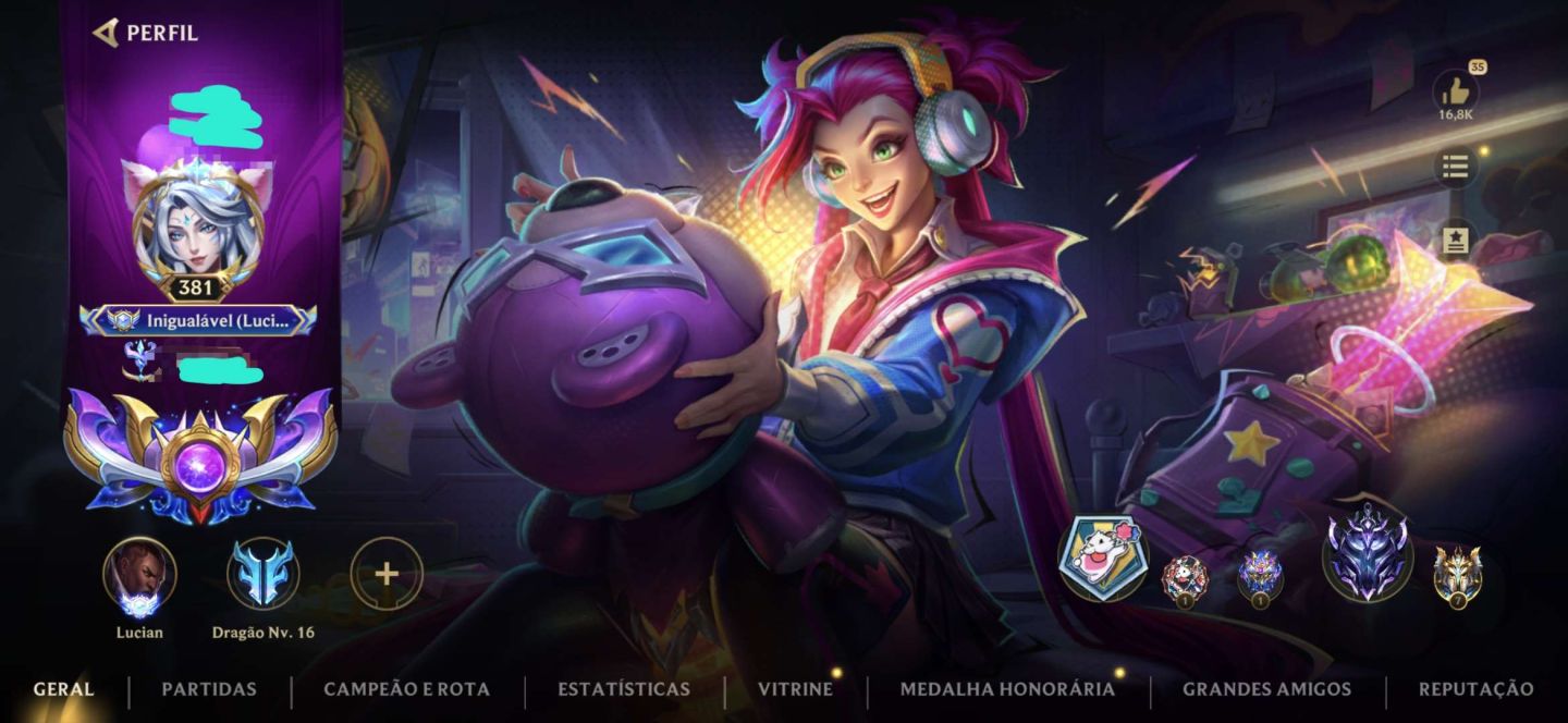 Conta Monarca e Lenda - 288 Skins