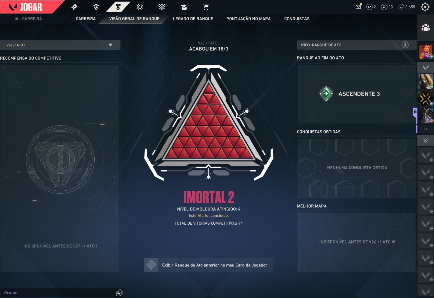 Conta com Champions 2021 - 19 vandals - 12 Facas