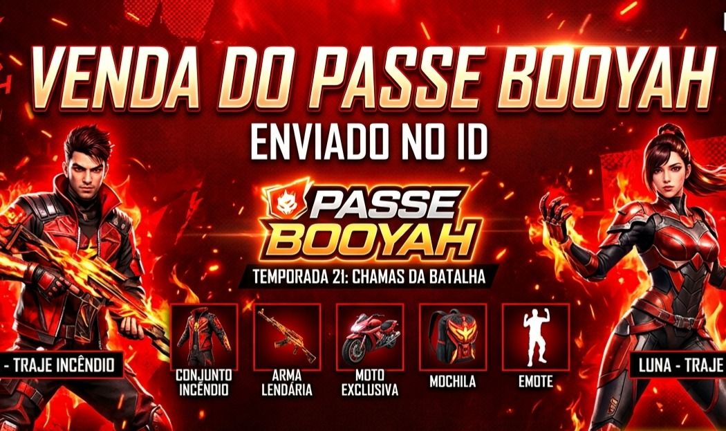 !!!PASSE BOOYAH FREE FIRE ENVIADO NO ID!!!