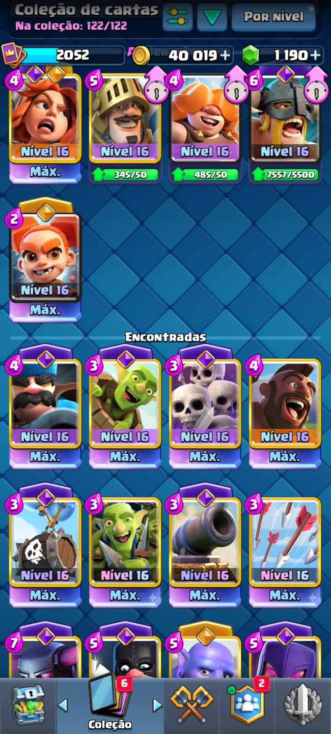 Conta Clash Royale Nível 2052 com 9 anos de Criação