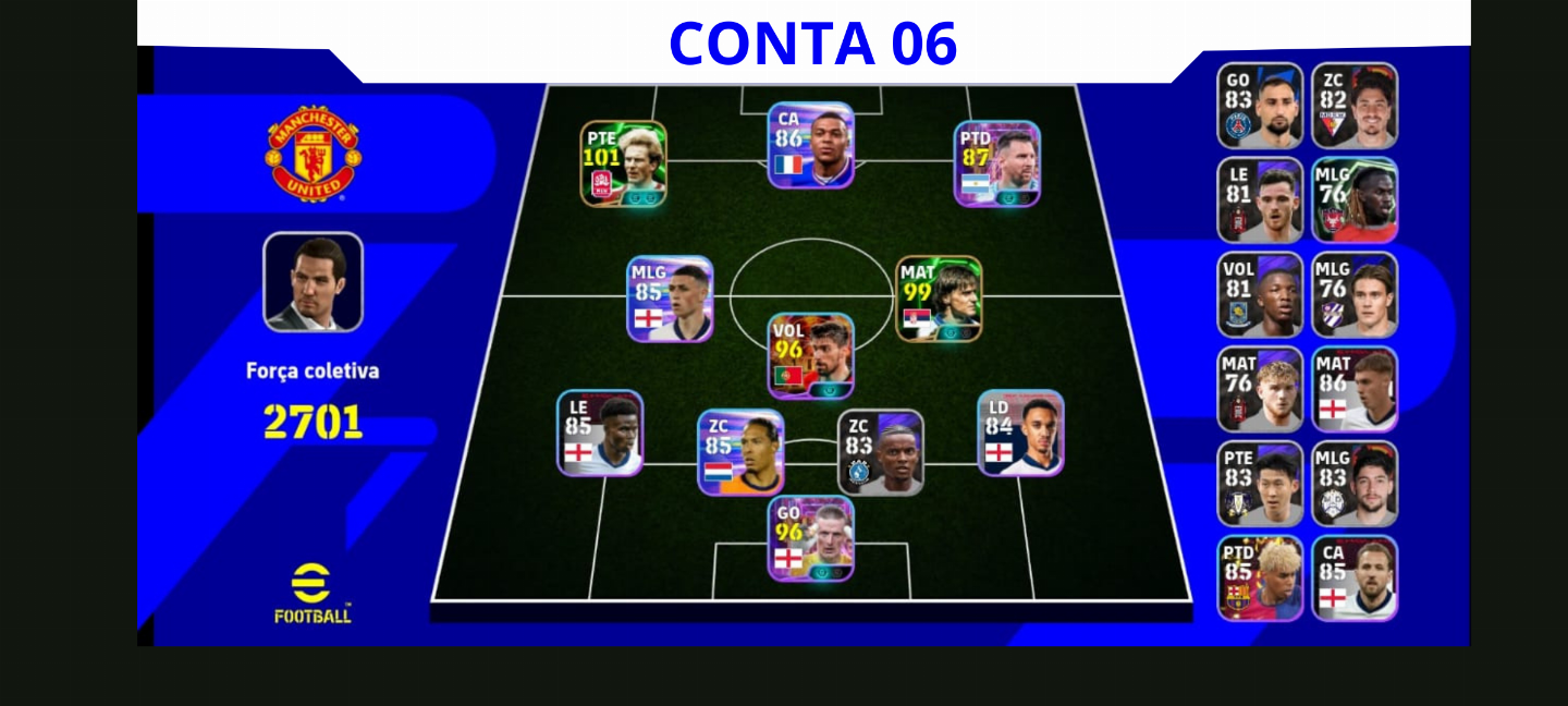 Contas Efootball Iniciais com Épicos/big Times Garantidos! Vol. 07