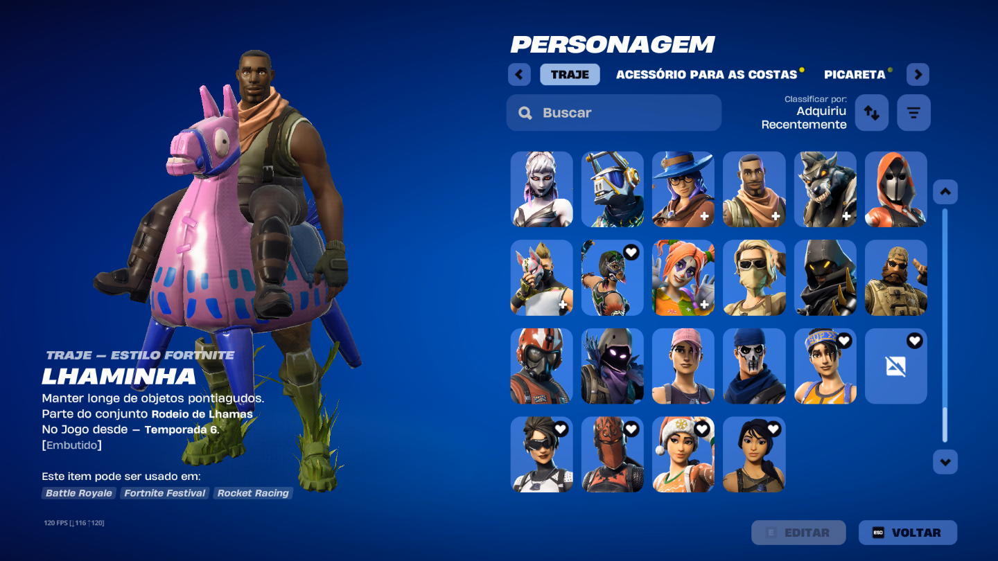 CONTA DE FORTNITE 274 SKINS