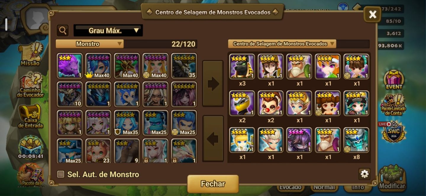 Conta Global starter com LD - Shan + 112 ms - Eventos para fechar