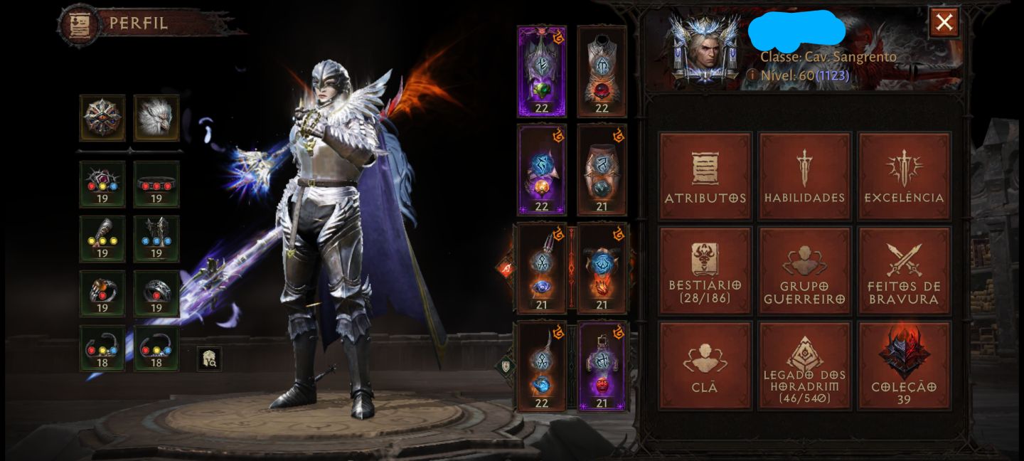 Conta Diablo immortal skins berserker