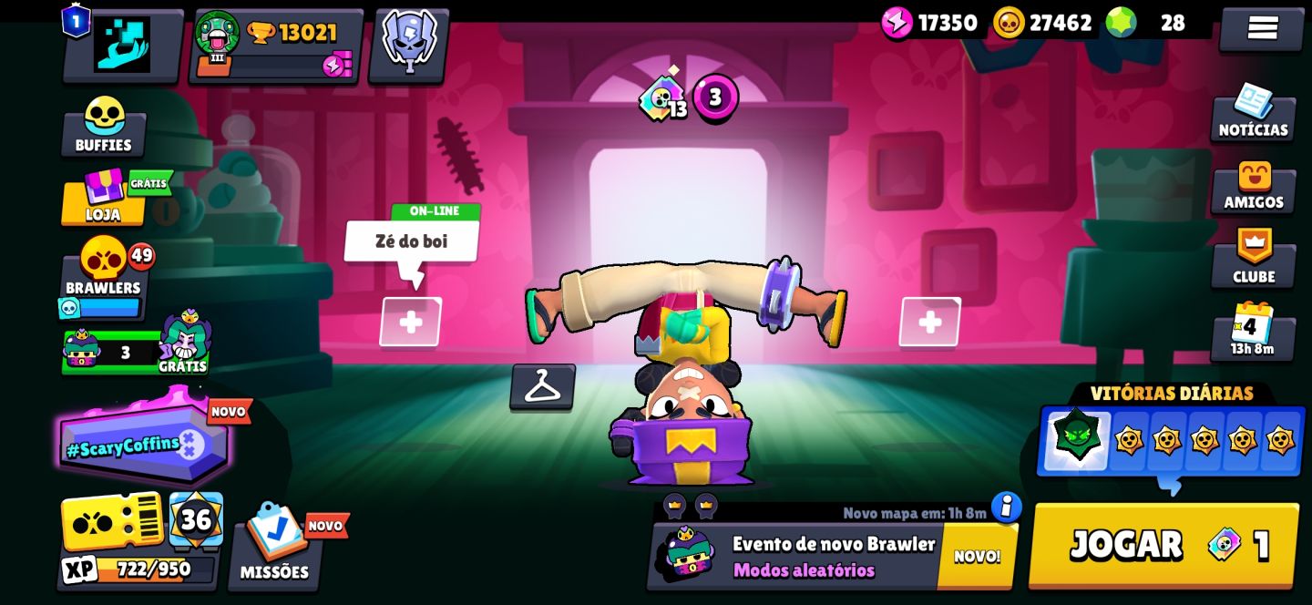 Brawl Stars | Conta com Skin Edgar Noturno