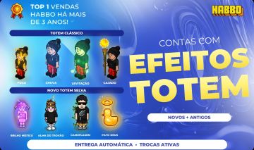 CONTAS COM EFEITOS TOTEM + TROCAS ATIVAS + ID VERIFICADA [ENTREGA AUTOMATICA]
