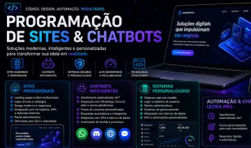 PROGRAMAÇÃO DE SITES E CHATBOTS COM IA SUPER INTELIGÊNTE
