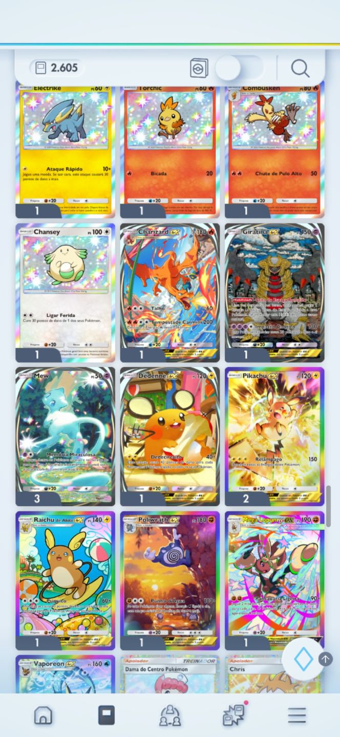 Conta Pokémon TCG Pocket com Lugia Dourada