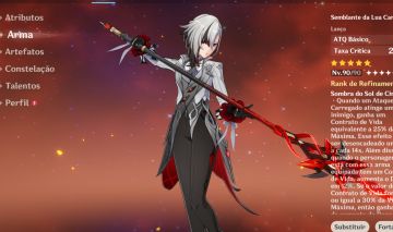 CONTA GENSHIN IMPACT ENDGAME ARLECCHINO + ASSINATURA